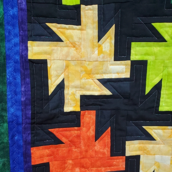 Quilt Rainbow Pinwheel Square - Picture 5 of 11